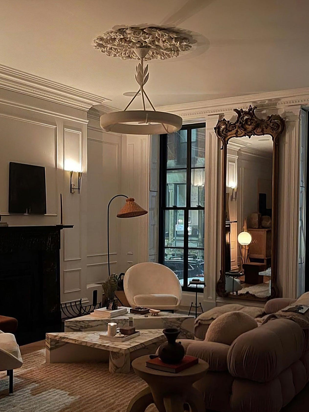 Celandrel Plaster Chandelier-Moonnatur