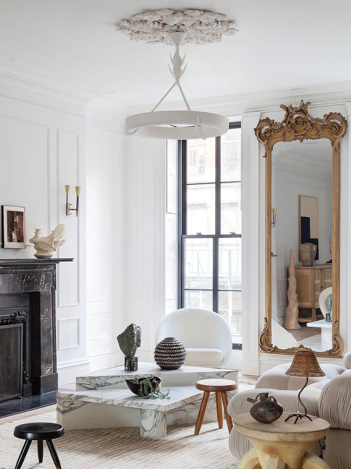 Celandrel Plaster Chandelier-Moonnatur