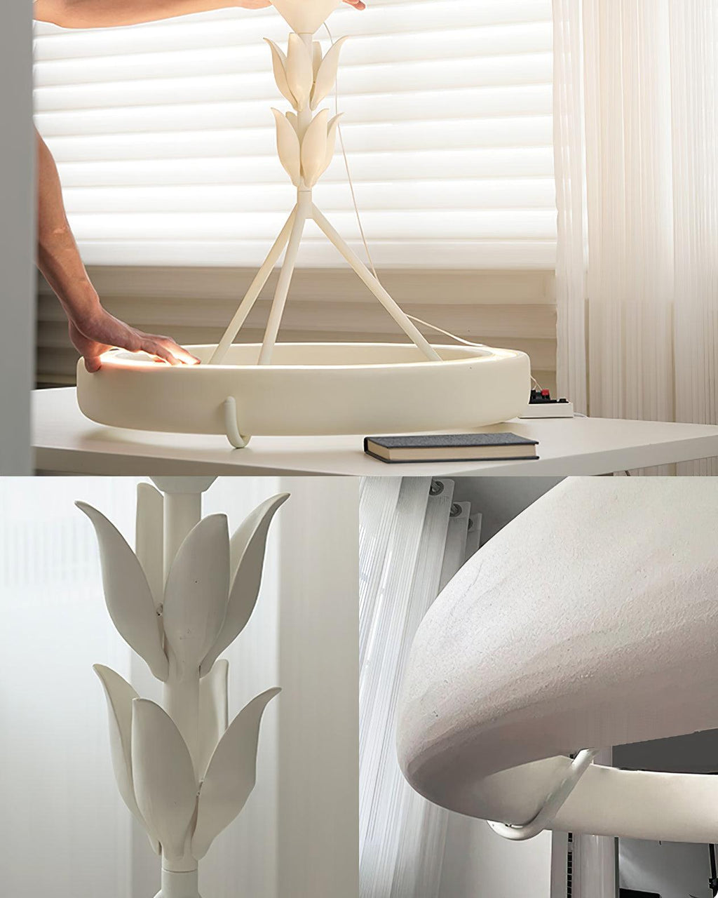 Celandrel Plaster Chandelier-Moonnatur