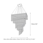 Harvenwood Aluminium Chandelier-Moonnatur
