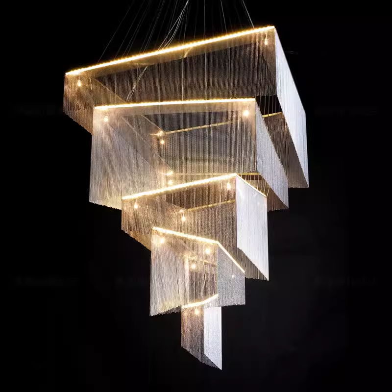 Harvenwood Aluminium Chandelier-Moonnatur