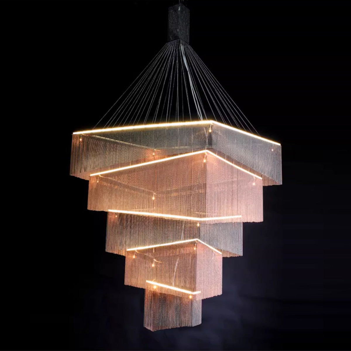 Harvenwood Aluminium Chandelier-Moonnatur