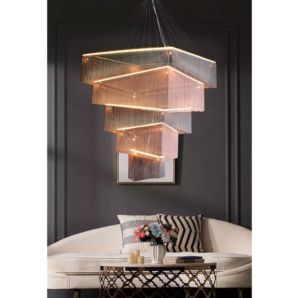Harvenwood Aluminium Chandelier-Moonnatur