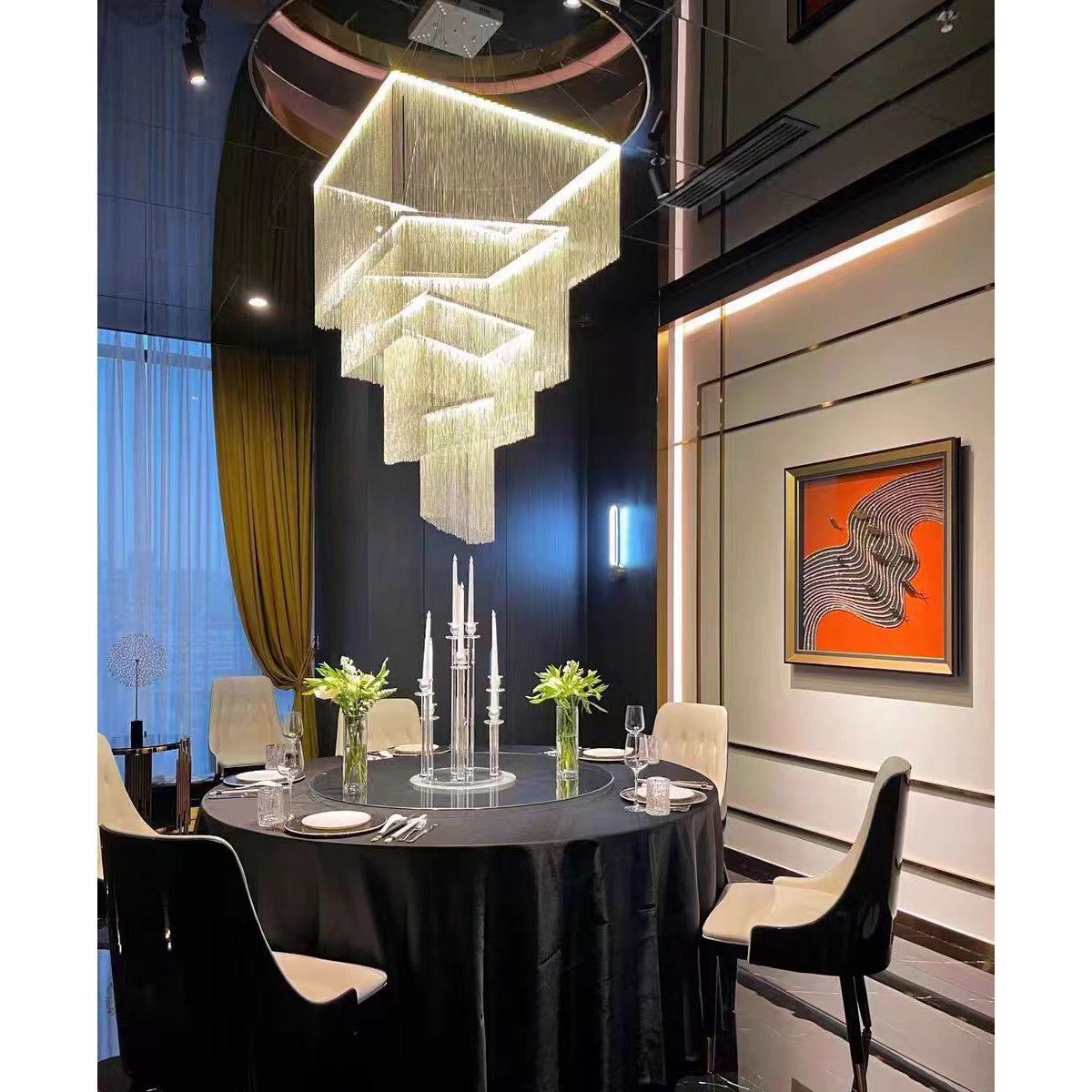 Harvenwood Aluminium Chandelier-Moonnatur