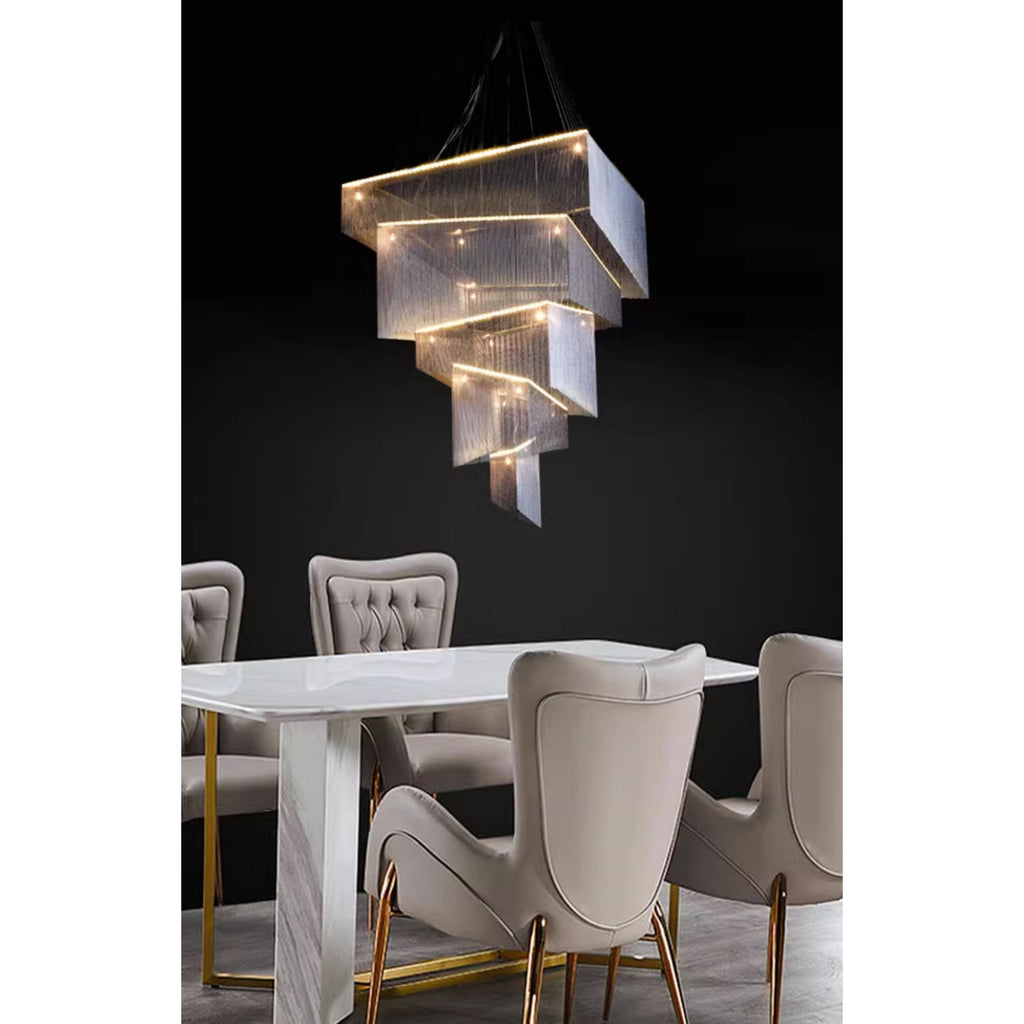 Harvenwood Aluminium Chandelier-Moonnatur