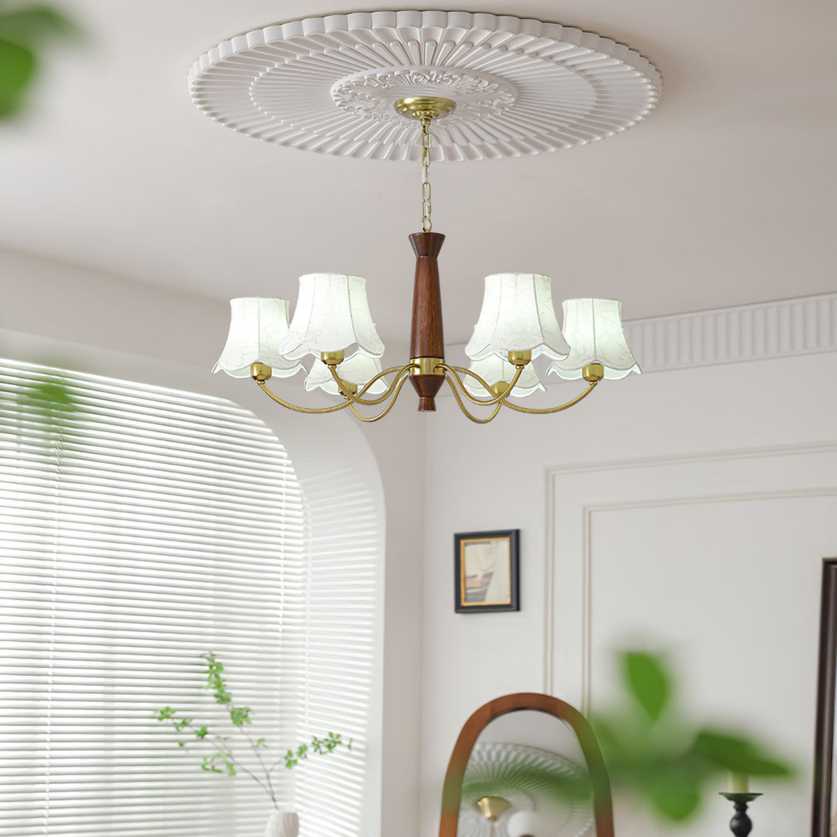 Leveniel Fabric Chandelier-Moonnatur