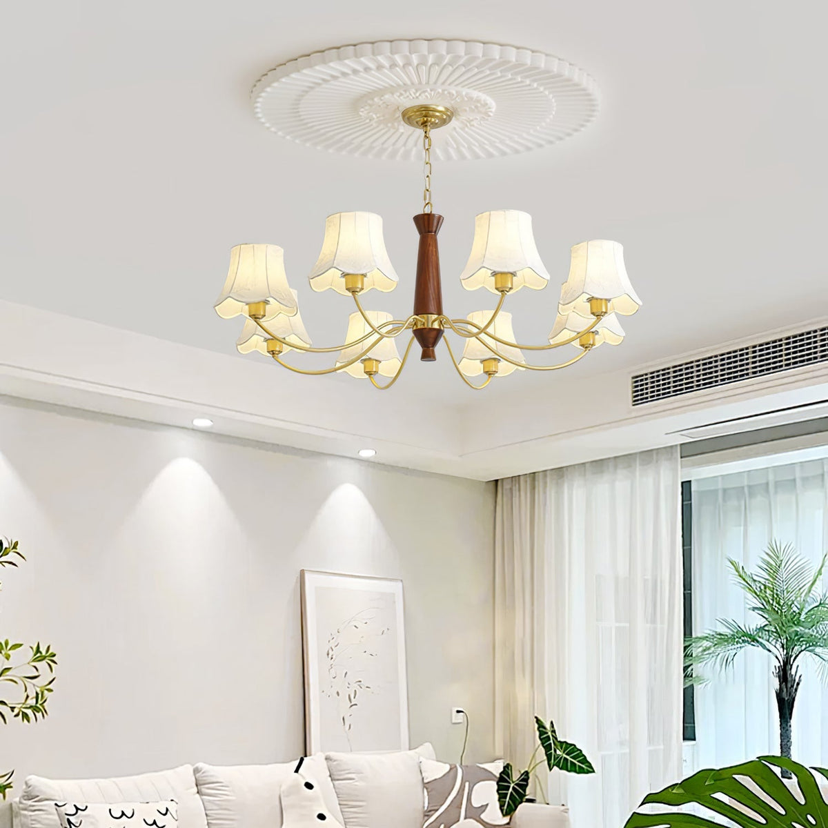 Leveniel Fabric Chandelier-Moonnatur