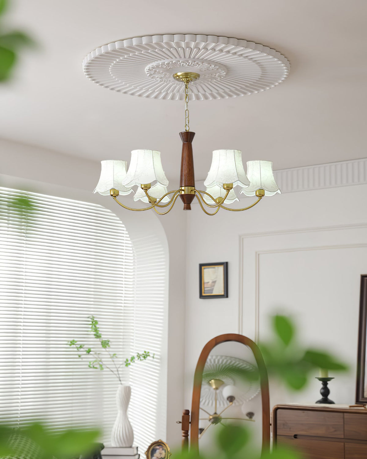 Leveniel Fabric Chandelier-Moonnatur