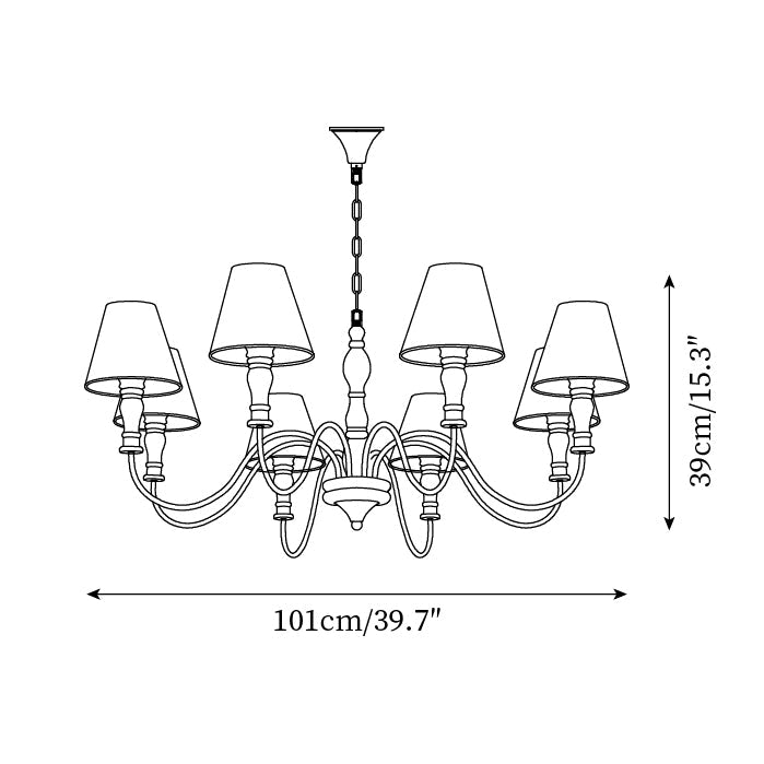 Camberaria Fabric Chandelier-Moonnatur