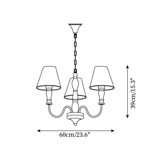 Camberaria Fabric Chandelier-Moonnatur