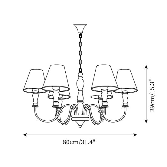 Camberaria Fabric Chandelier-Moonnatur