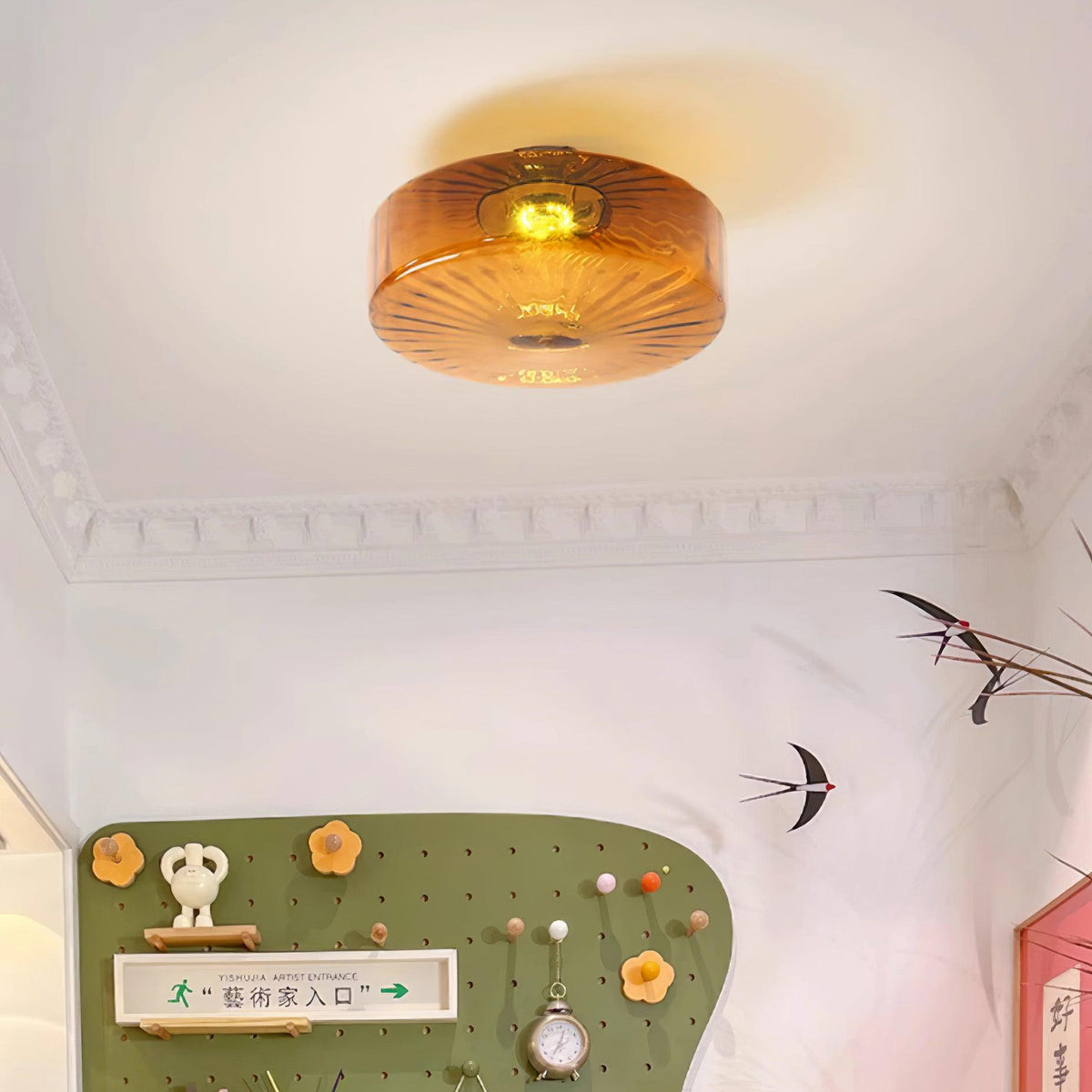 Lathenelis Glass Ceiling Light-Moonnatur