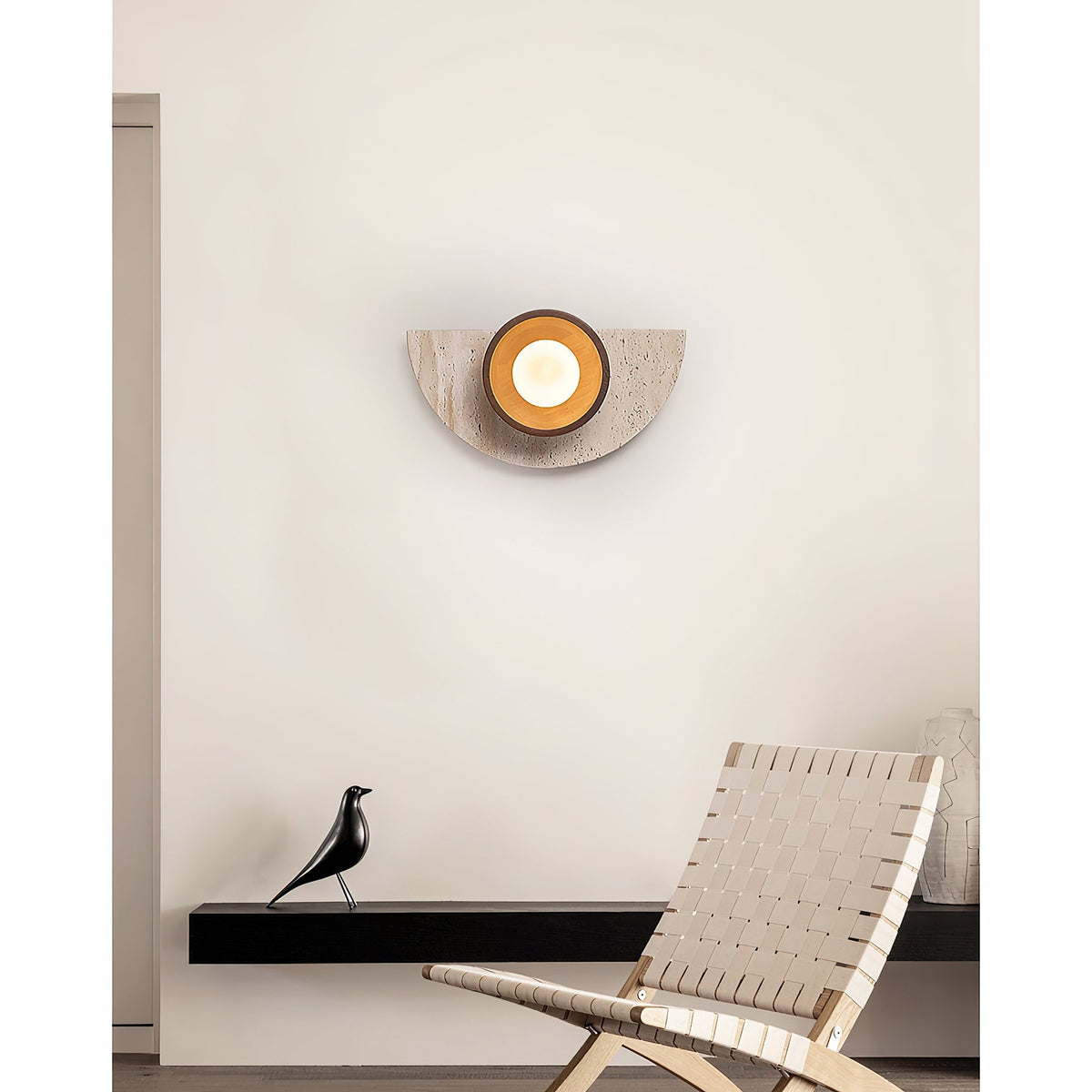 Gildenenora Travertine Wall Light-Moonnatur