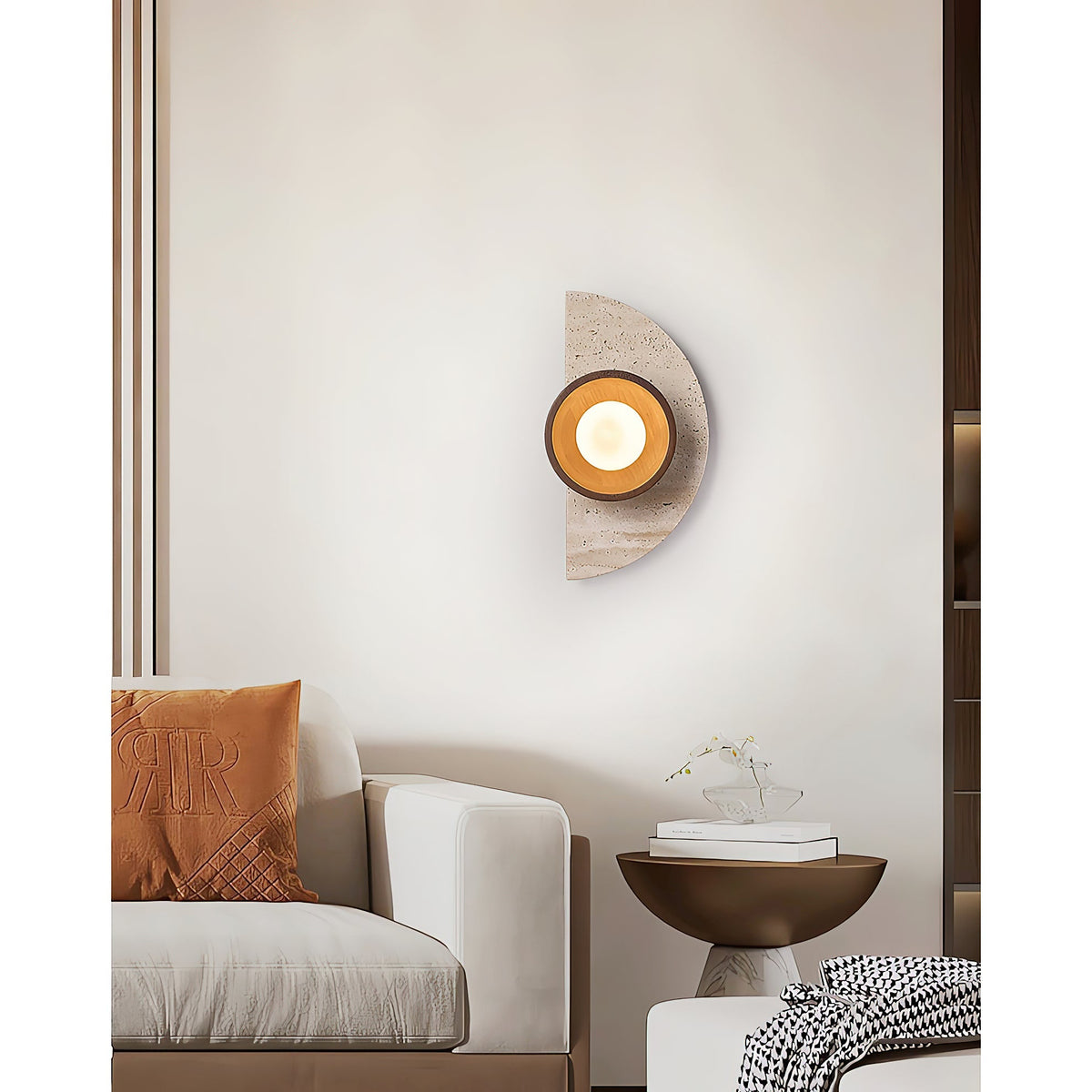 Gildenenora Travertine Wall Light-Moonnatur