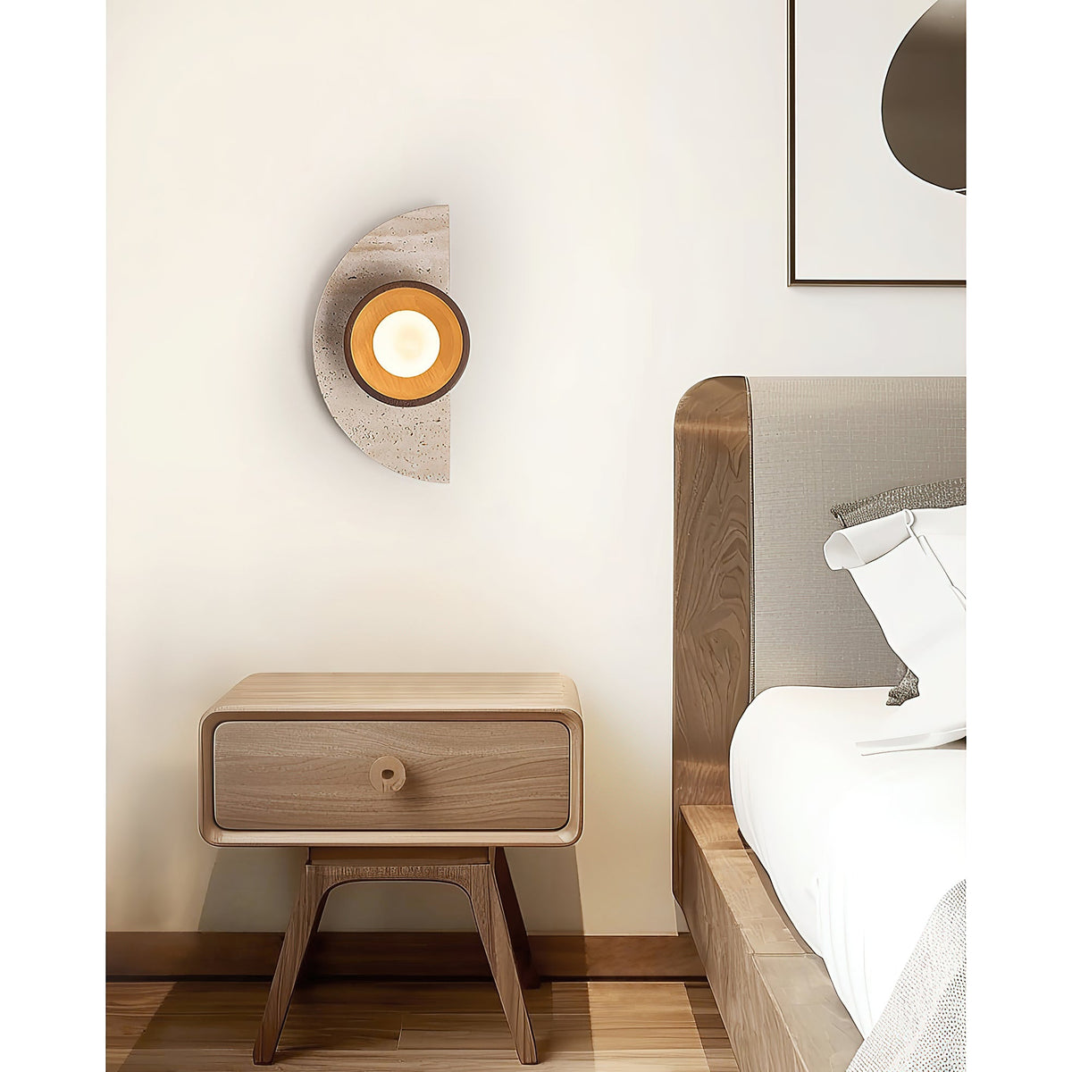 Gildenenora Travertine Wall Light-Moonnatur