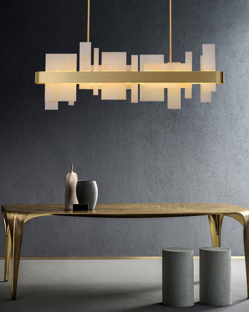 Helrenora Brass Chandelier-Moonnatur