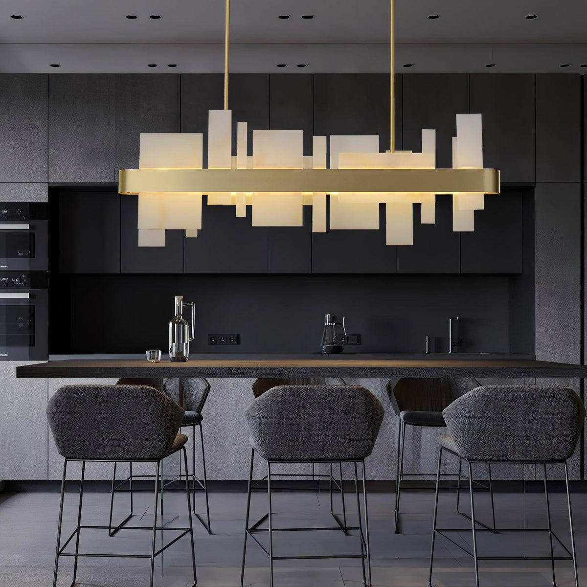 Helrenora Brass Chandelier-Moonnatur