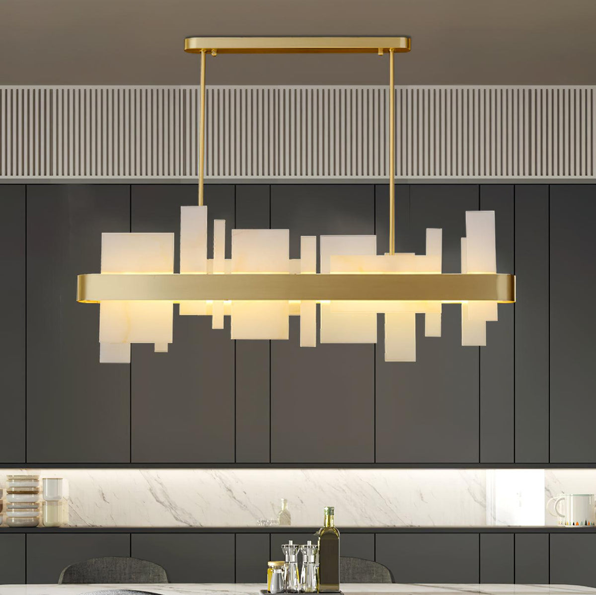 Helrenora Brass Chandelier-Moonnatur