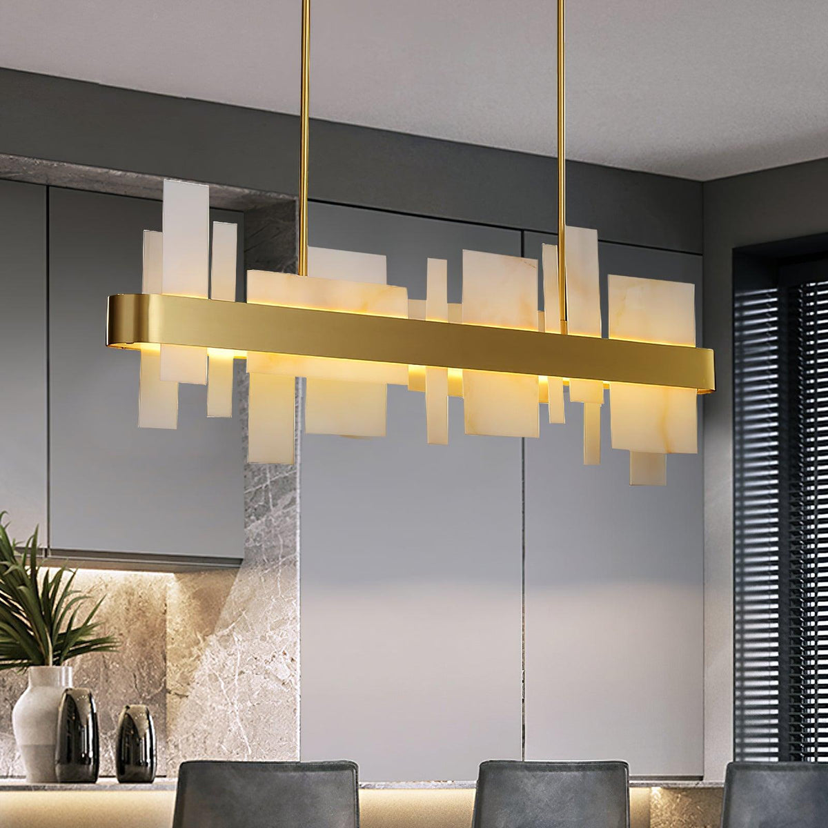 Helrenora Brass Chandelier-Moonnatur