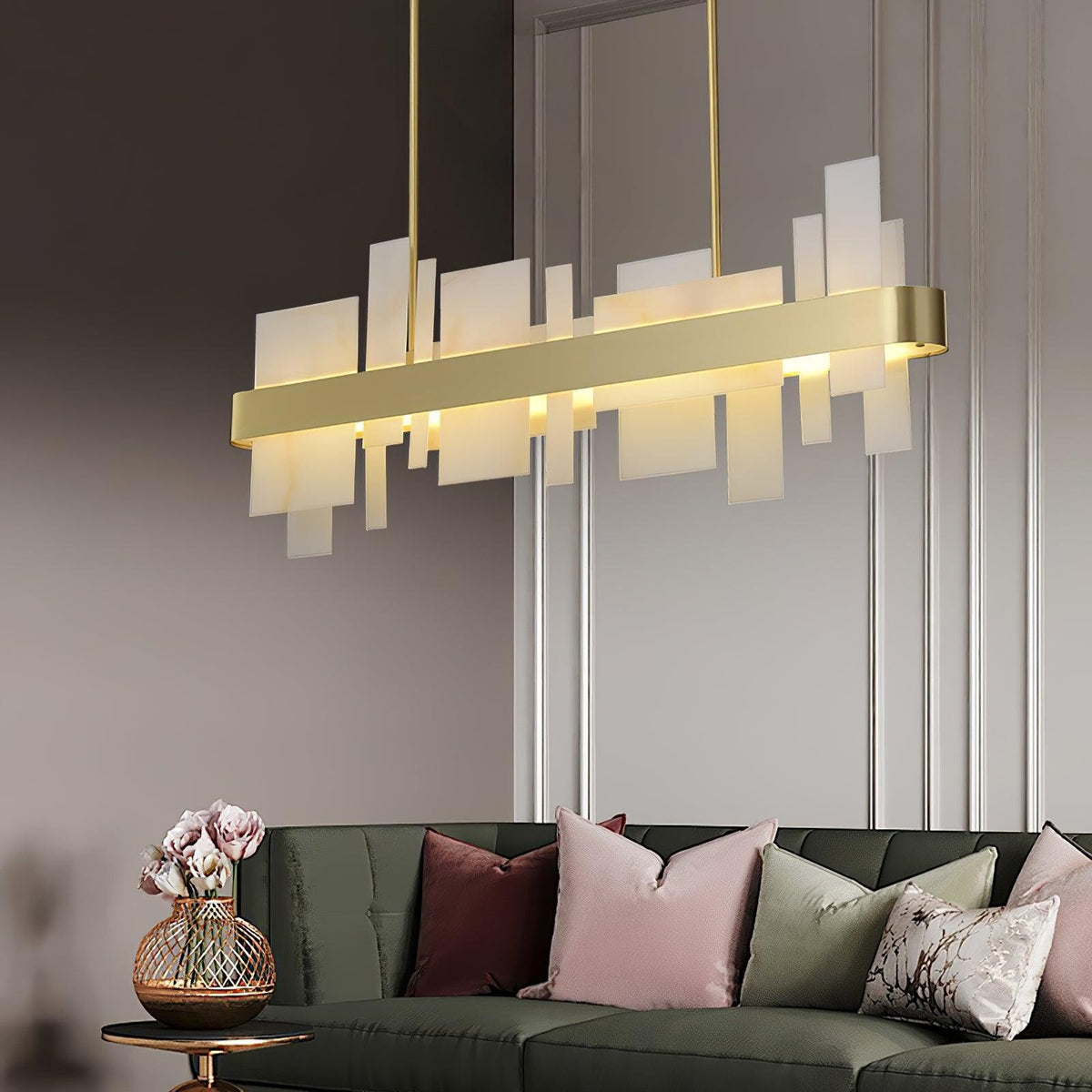 Helrenora Brass Chandelier-Moonnatur