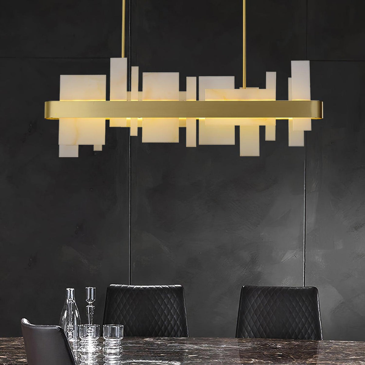 Helrenora Brass Chandelier-Moonnatur