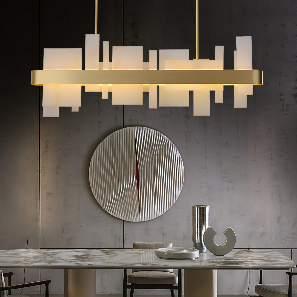 Helrenora Brass Chandelier-Moonnatur