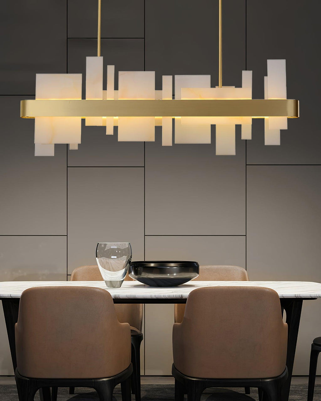 Helrenora Brass Chandelier-Moonnatur