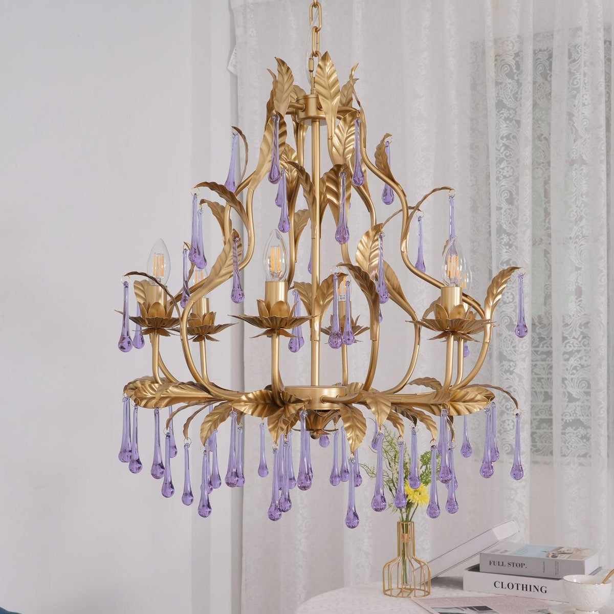 Fadrisse Glass Chandelier-Moonnatur