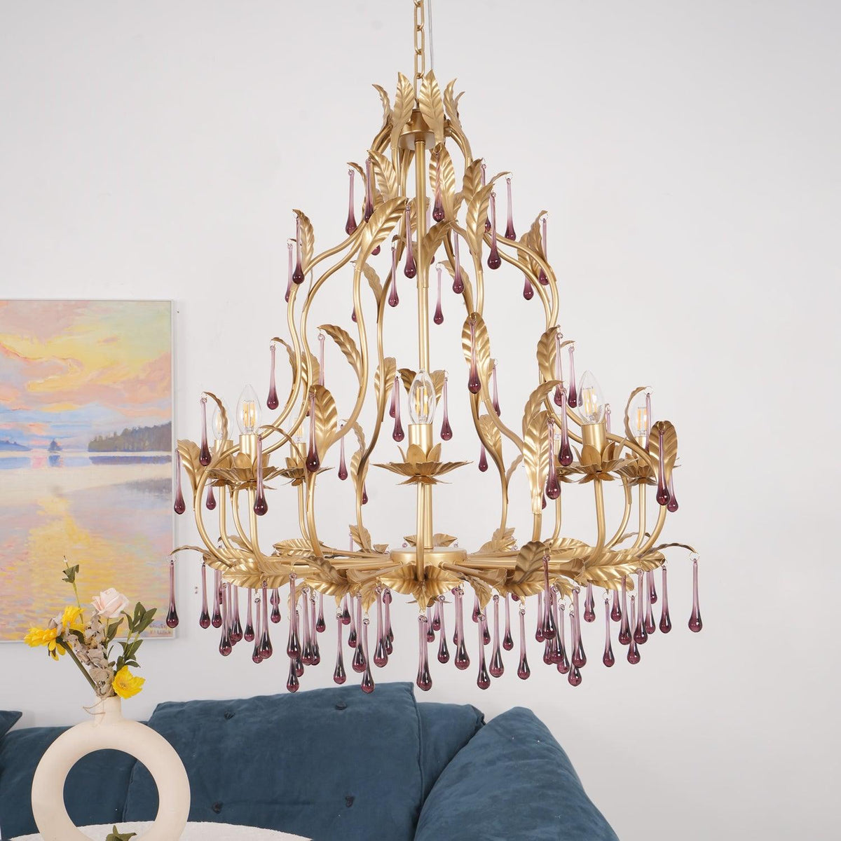 Fadrisse Glass Chandelier-Moonnatur