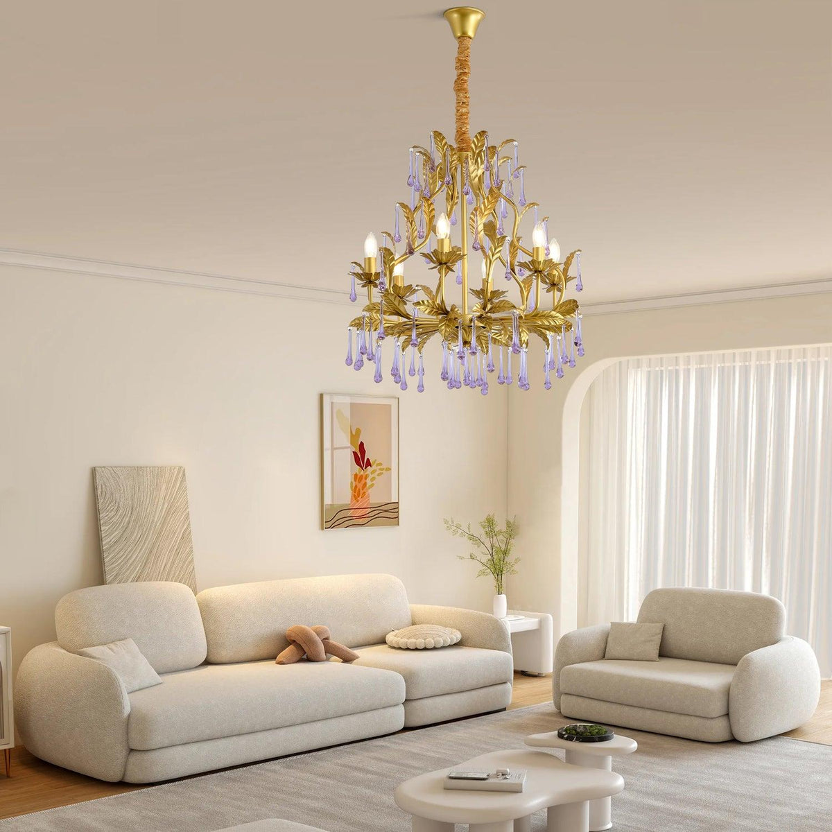 Fadrisse Glass Chandelier-Moonnatur
