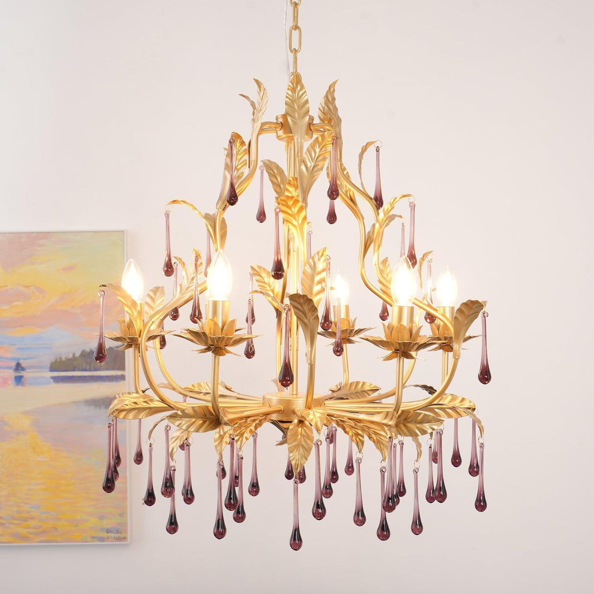 Fadrisse Glass Chandelier-Moonnatur