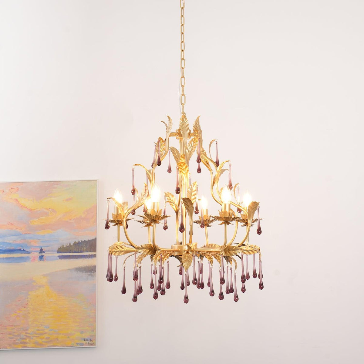 Fadrisse Glass Chandelier-Moonnatur
