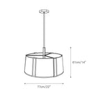 Finvereris Grasscloth Chandelier-Moonnatur