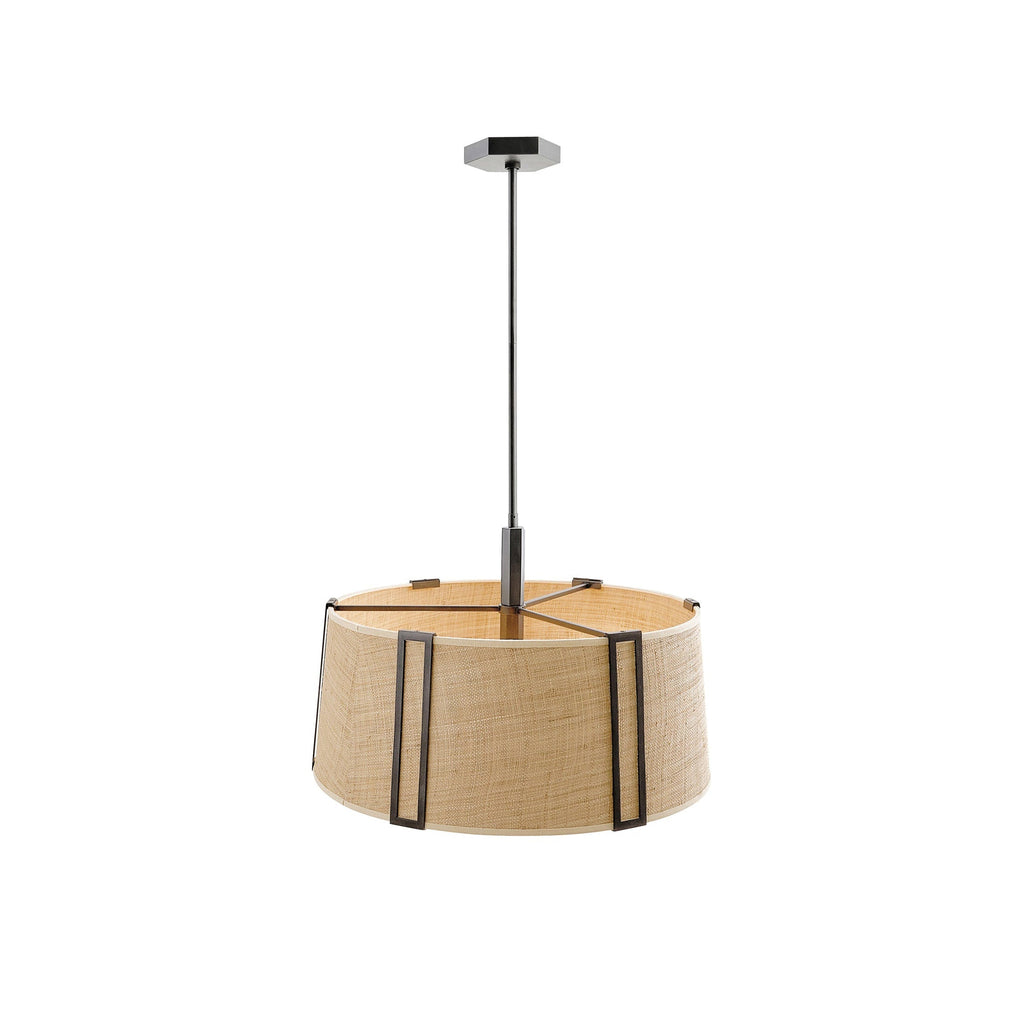 Finvereris Grasscloth Chandelier-Moonnatur