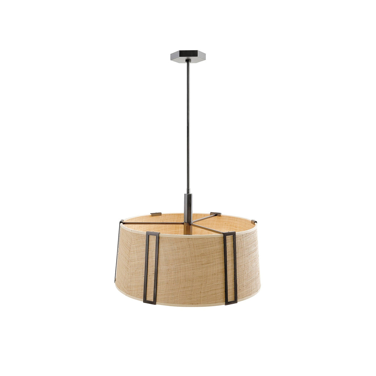 Finvereris Grasscloth Chandelier-Moonnatur