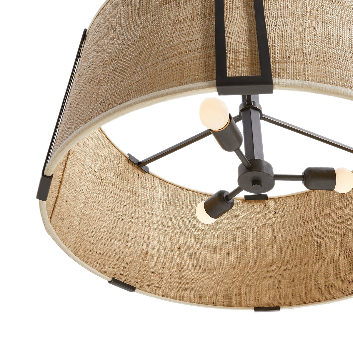 Finvereris Grasscloth Chandelier-Moonnatur