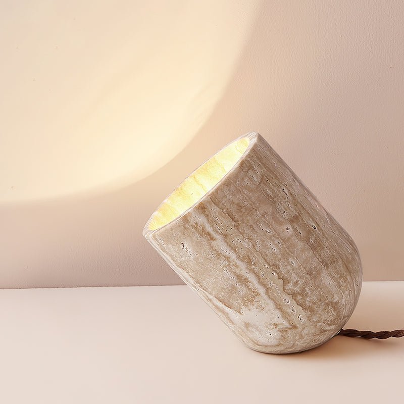 Dorrenonna Travertine Table Lamp-Moonnatur