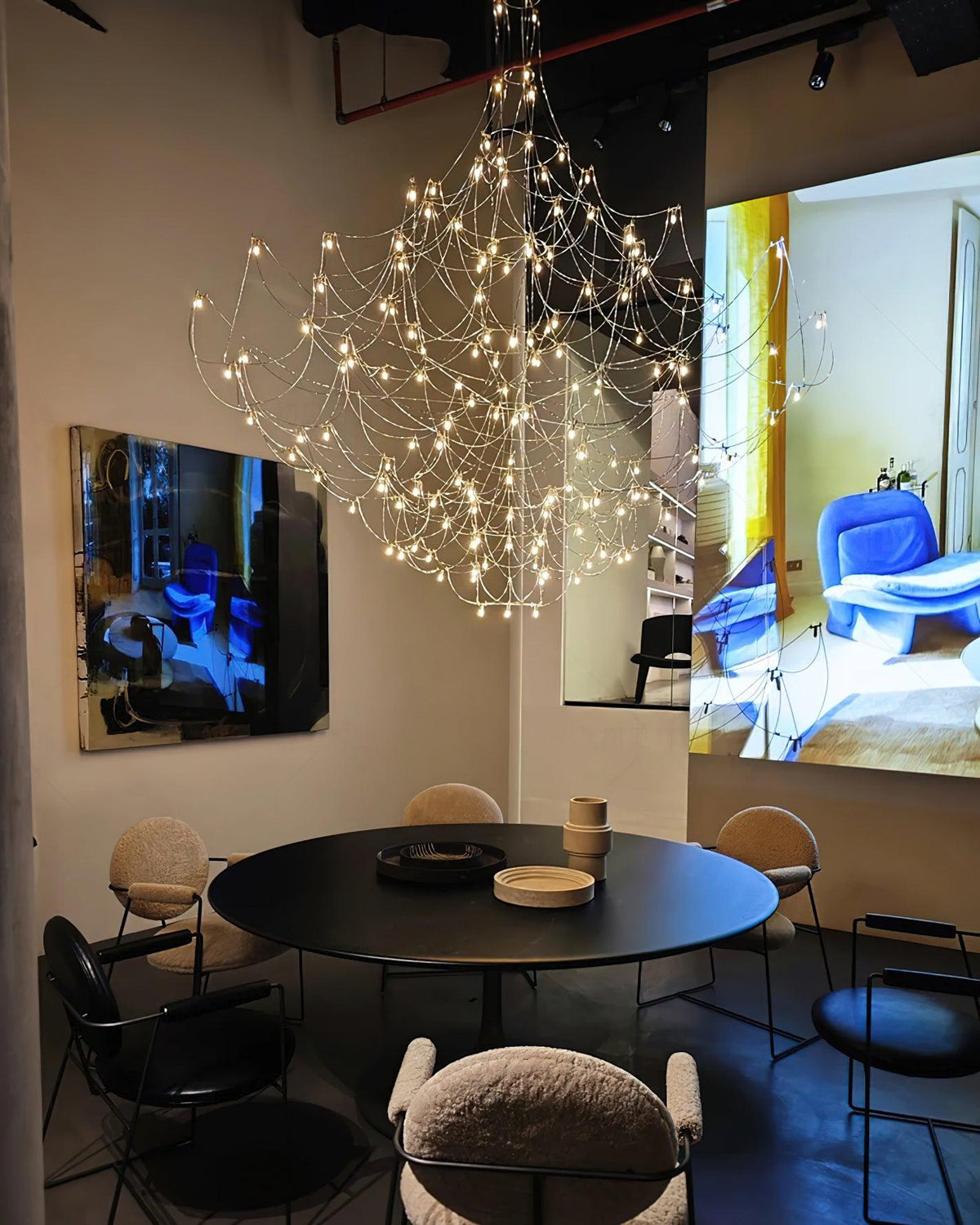 Adairenna Stainless Steel Chandelier-Moonnatur