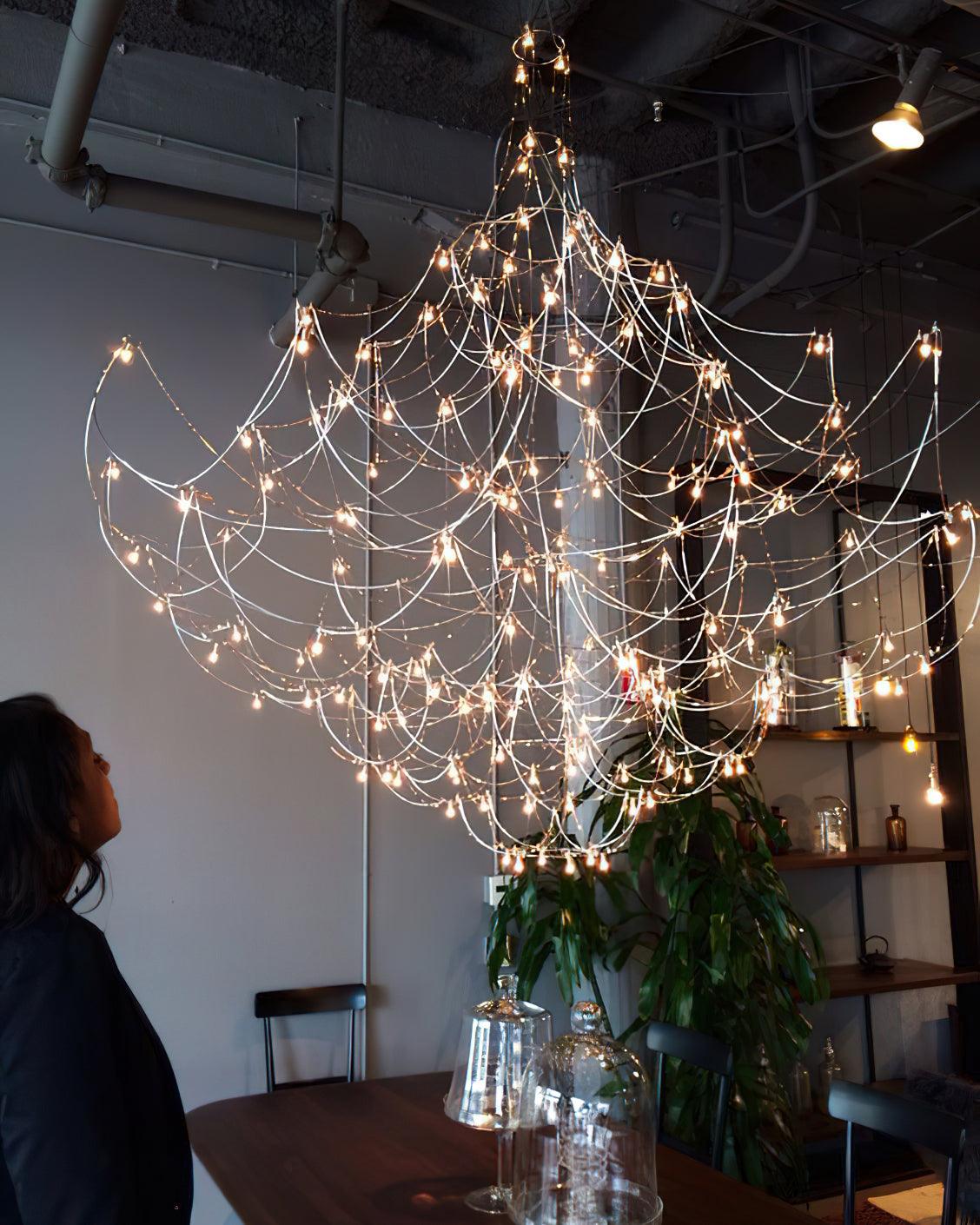 Adairenna Stainless Steel Chandelier-Moonnatur