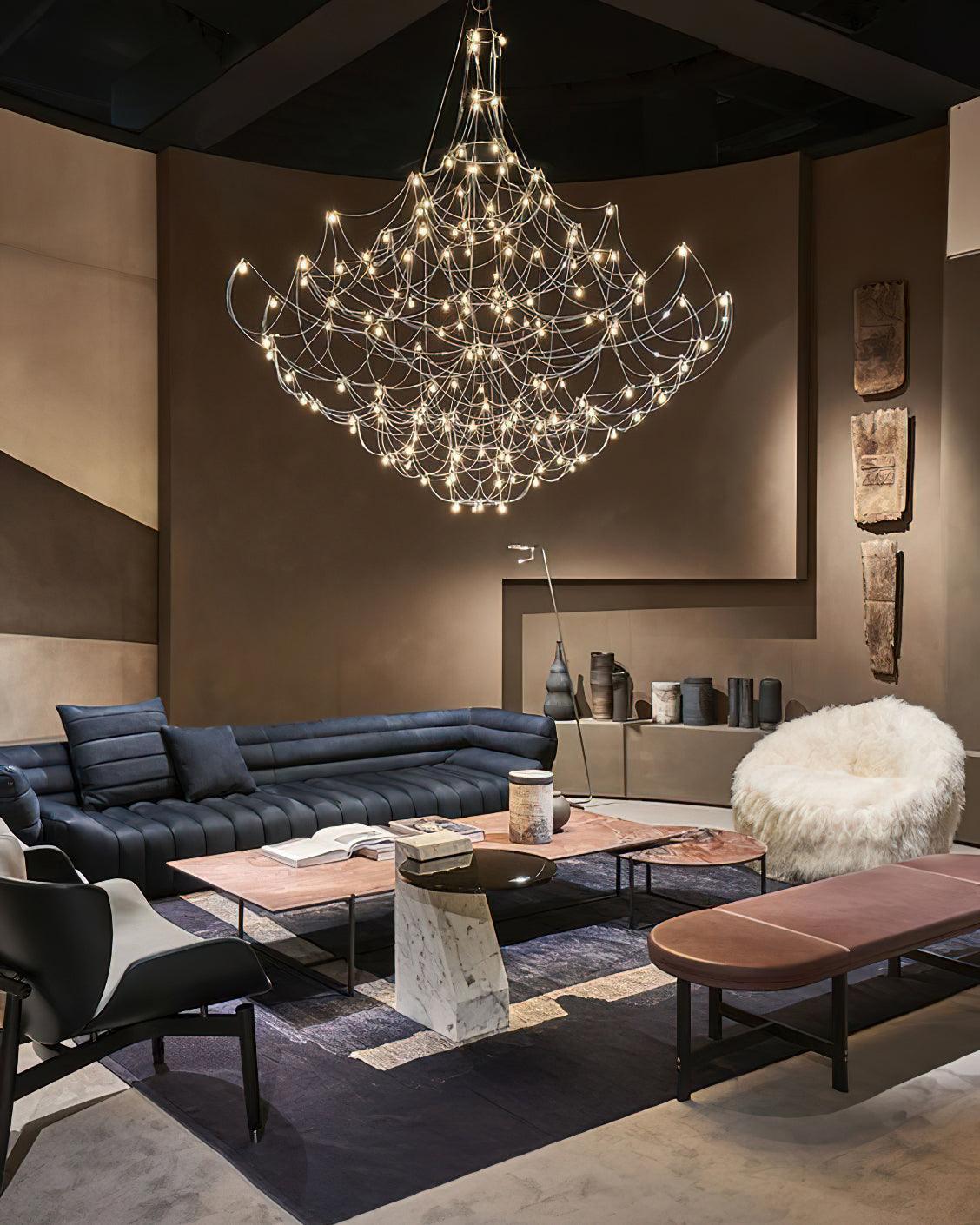 Adairenna Stainless Steel Chandelier-Moonnatur