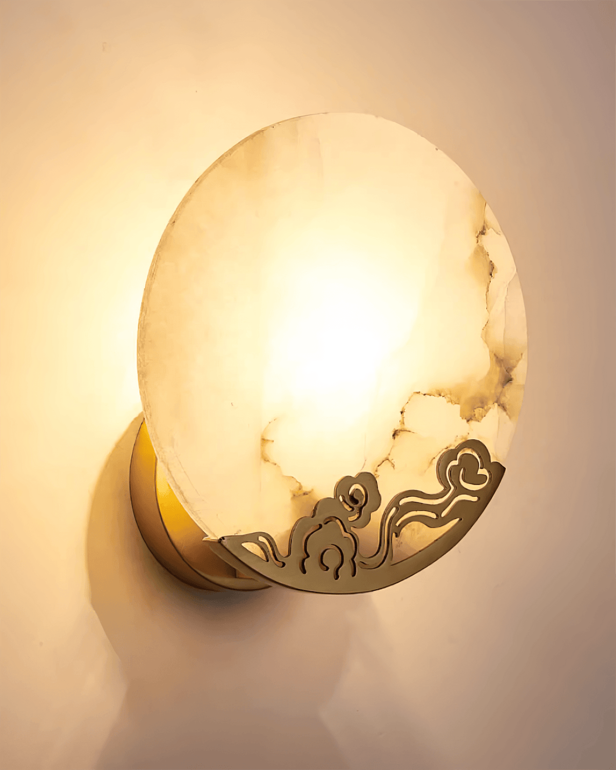 Tarnelenora Alabaster Wall Light-Moonnatur