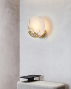 Tarnelenora Alabaster Wall Light-Moonnatur
