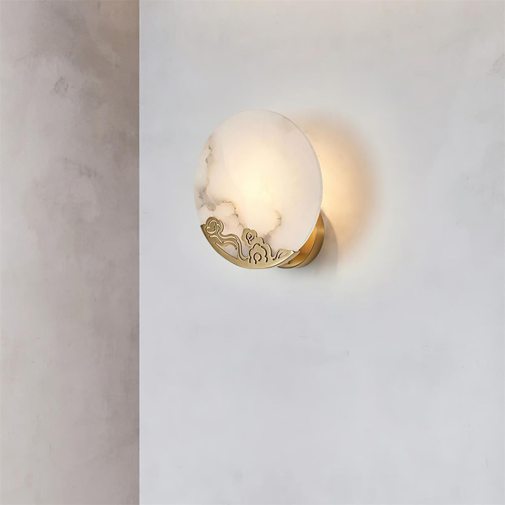 Tarnelenora Alabaster Wall Light-Moonnatur