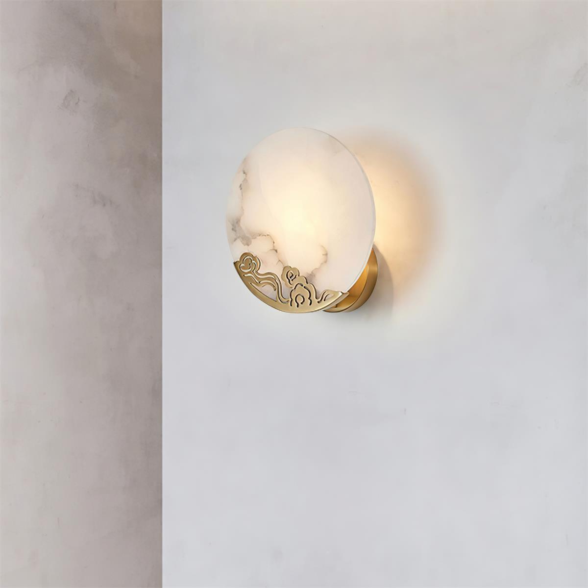 Tarnelenora Alabaster Wall Light-Moonnatur