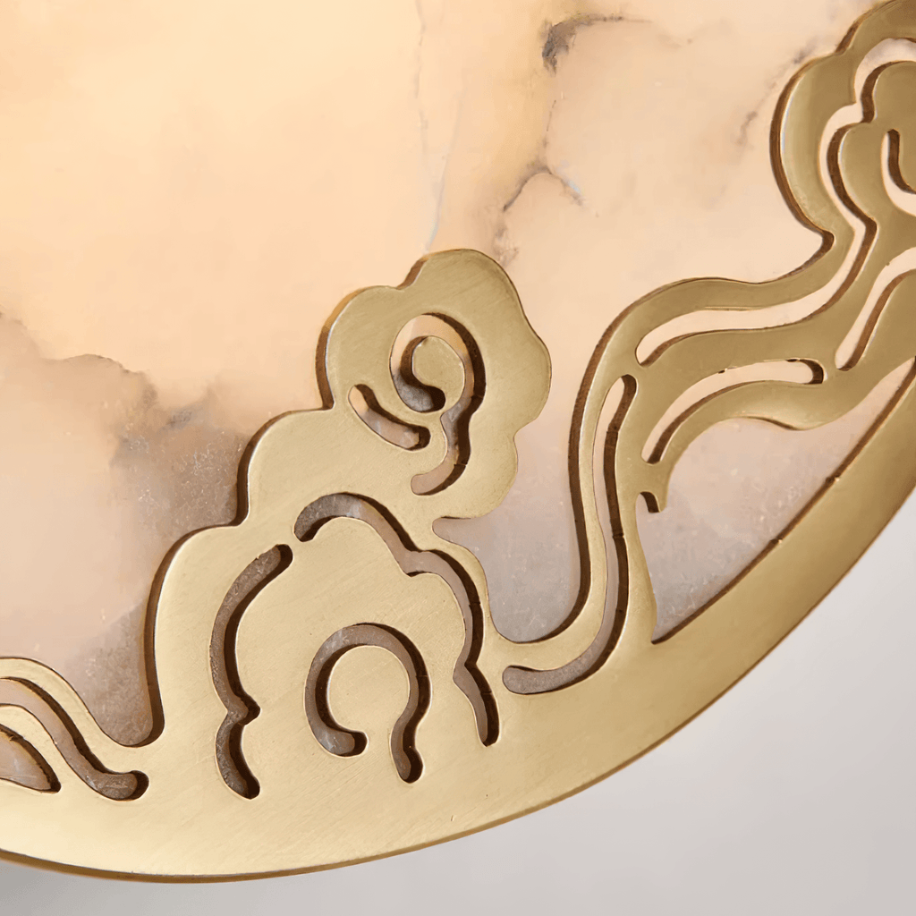Tarnelenora Alabaster Wall Light-Moonnatur