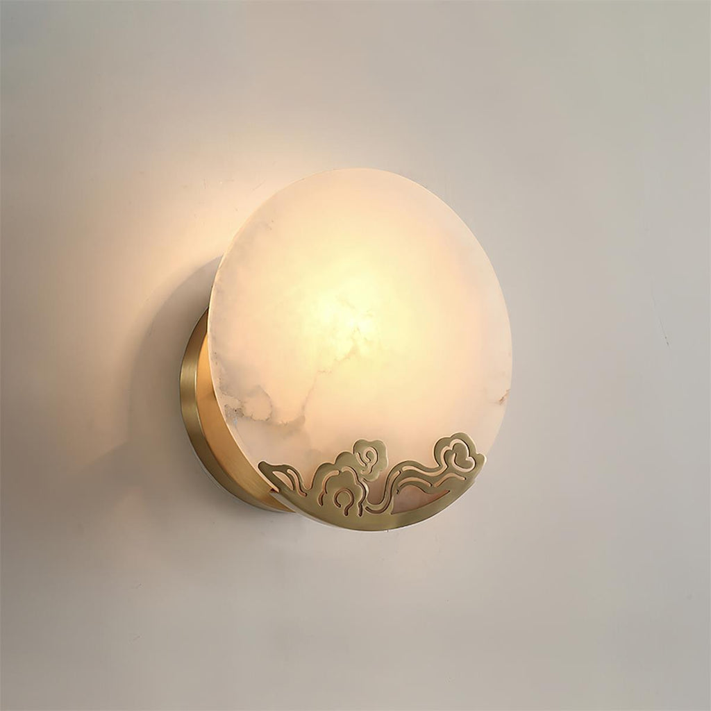 Tarnelenora Alabaster Wall Light-Moonnatur