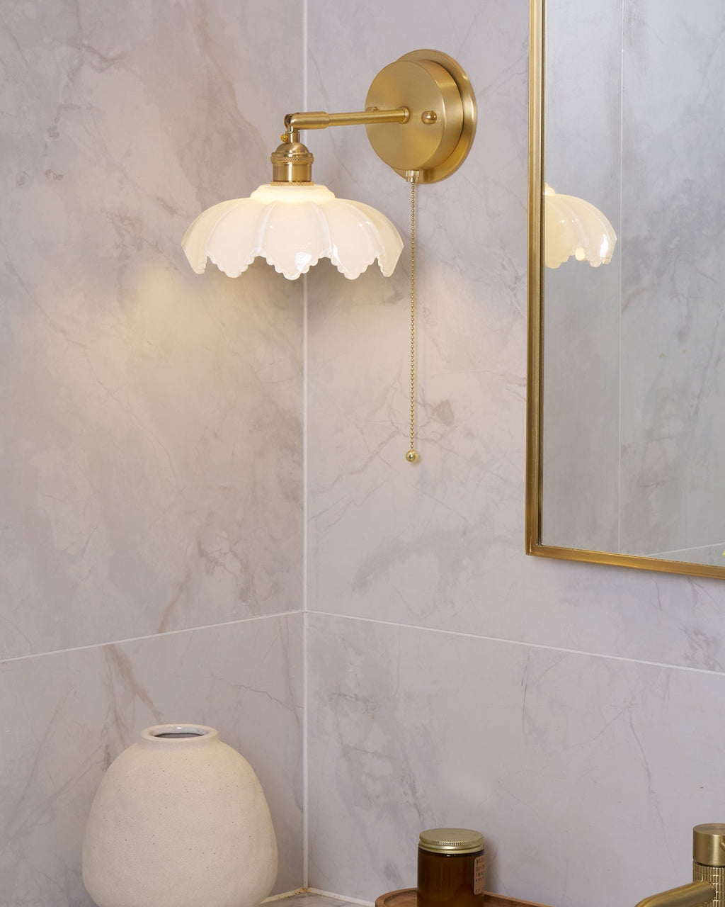 Larkaria Glass Wall Light-Moonnatur