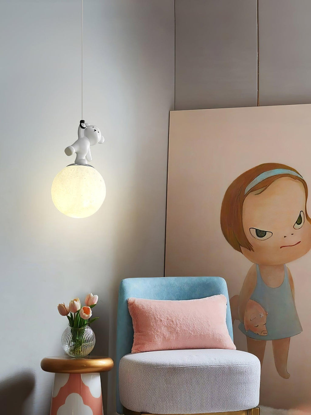 Qirena Resin Pendant Light-Moonnatur