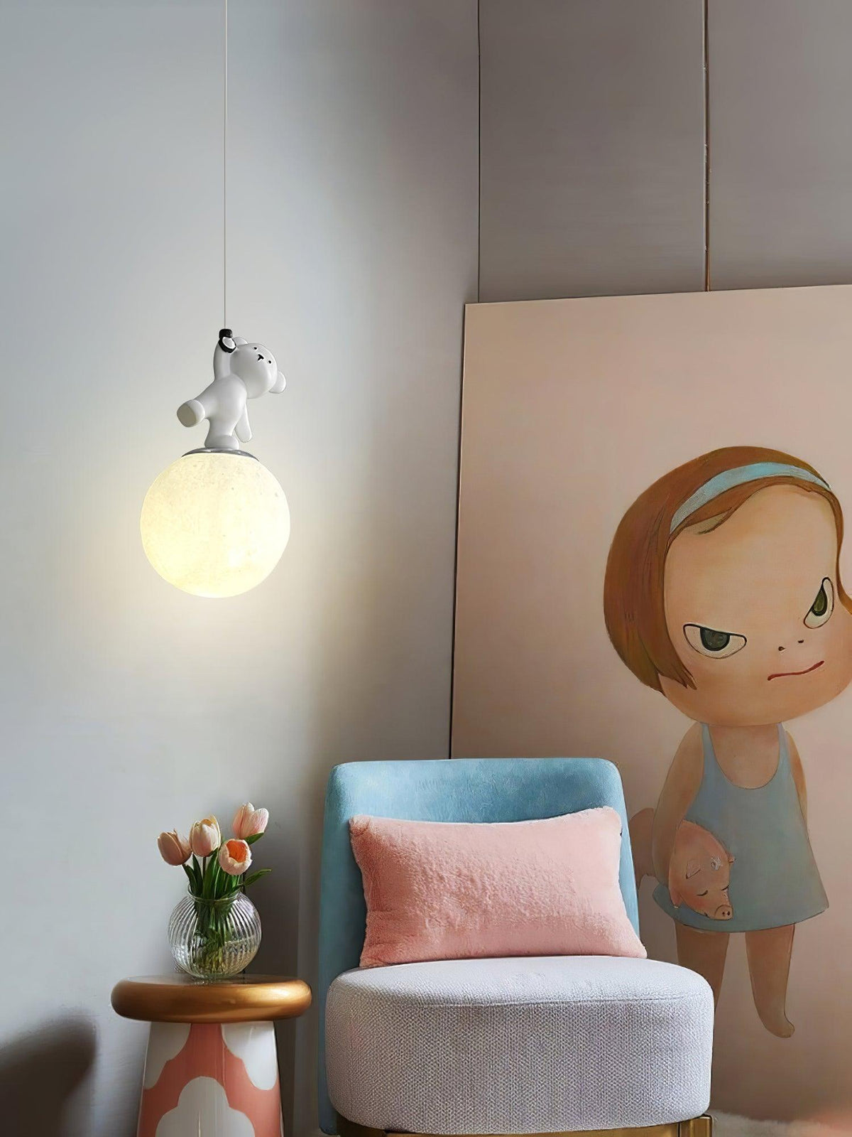 Qirena Resin Pendant Light-Moonnatur