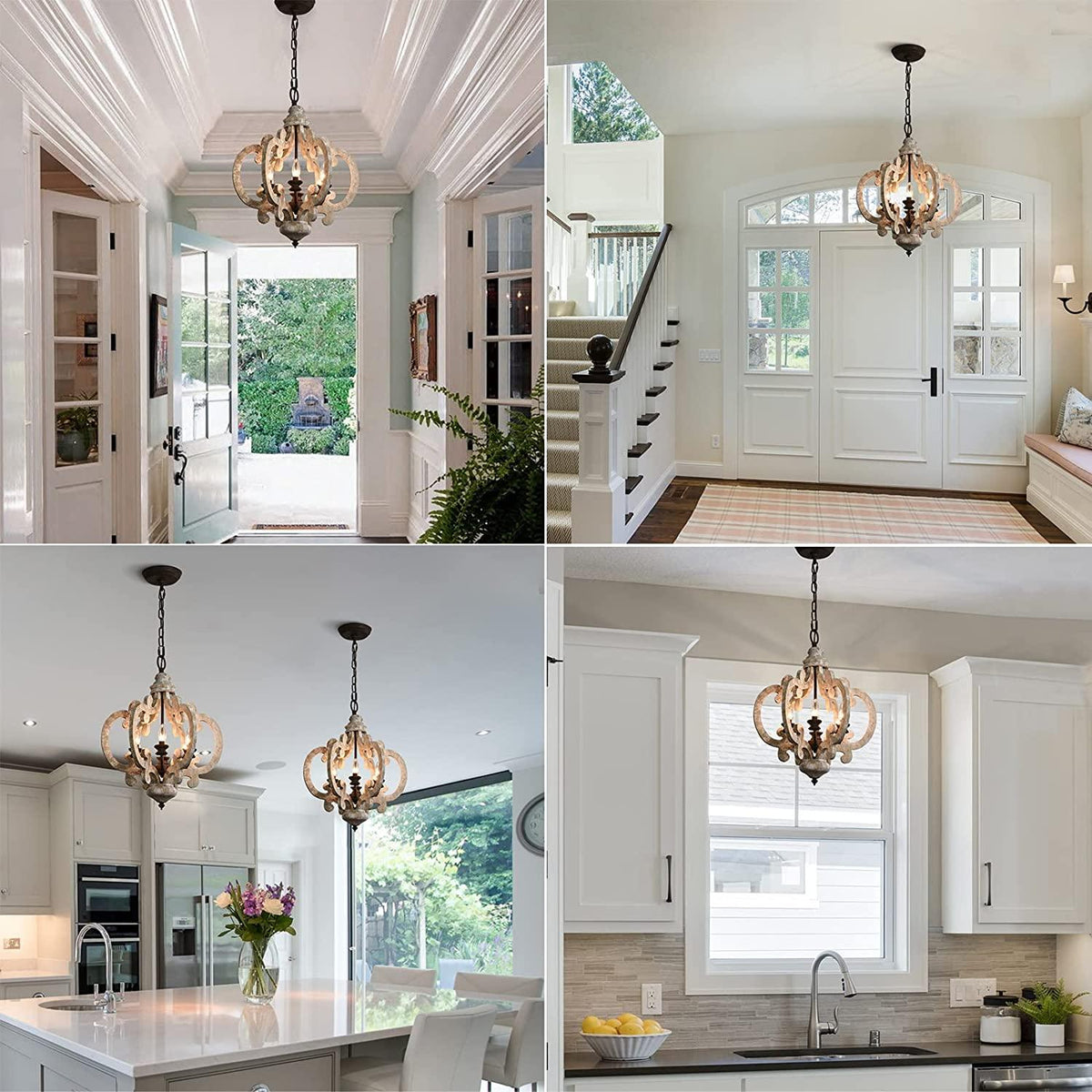 Florora Wood Chandelier-Moonnatur